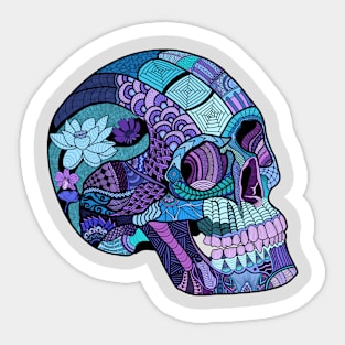 Blue Skull Sticker